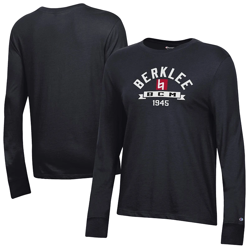 Women's Champion  Black Berklee College of Music Core Long Sleeve T-Shirt