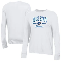 Women's Champion  White Boise State Broncos Core Long Sleeve T-Shirt