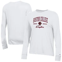 Women's Champion  White Boston College Eagles Core Long Sleeve T-Shirt