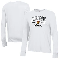 Women's Champion  White Cal State Stanislaus Warriors Core Long Sleeve T-Shirt
