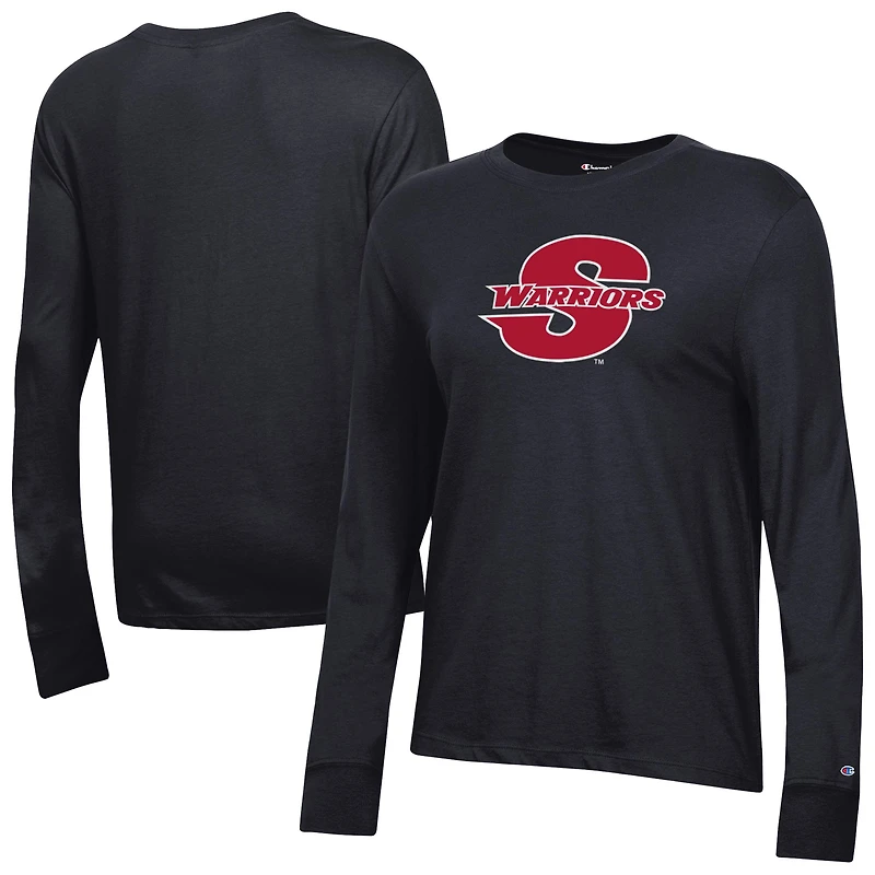 Women's Champion Black Cal State Stanislaus Warriors Core Long Sleeve T-Shirt
