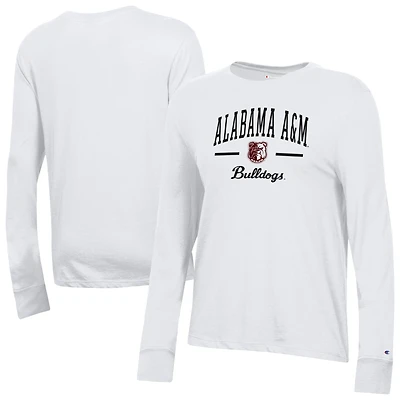 Women's Champion  White Alabama A&M Bulldogs Core Long Sleeve T-Shirt