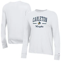 Women's Champion  White Carleton Knights Core Long Sleeve T-Shirt