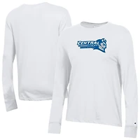 Women's Champion  White Central Connecticut State Blue Devils Core Long Sleeve T-Shirt