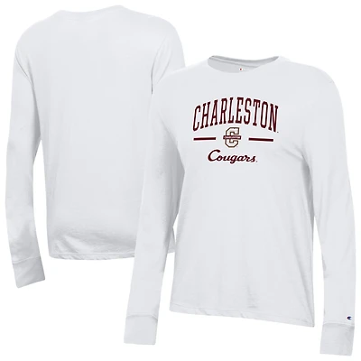 Women's Champion White Charleston Cougars Core Long Sleeve T-Shirt