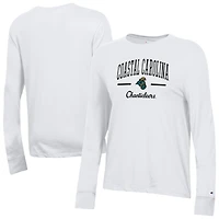 Women's Champion  White Coastal Carolina Chanticleers Core Long Sleeve T-Shirt
