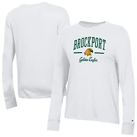 Women's Champion  White SUNY Brockport Golden Eagles Core Long Sleeve T-Shirt