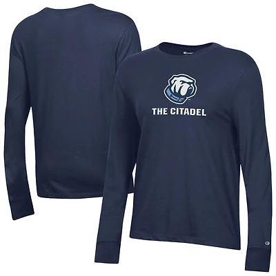 Women's Champion  Navy Citadel Bulldogs Core Long Sleeve T-Shirt