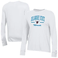 Women's Champion  White Delaware State Hornets Core Long Sleeve T-Shirt