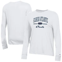 Women's Champion  White Florida Atlantic Owls Core Long Sleeve T-Shirt