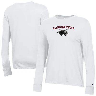 Women's Champion White Florida Tech Panthers Core Long Sleeve T-Shirt
