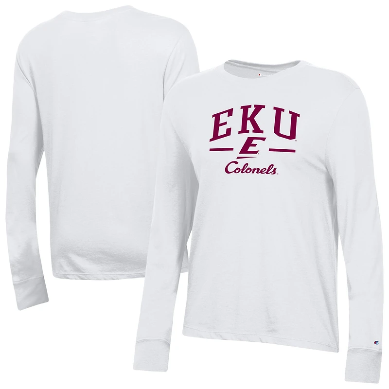 Women's Champion  White Eastern Kentucky Colonels Core Long Sleeve T-Shirt