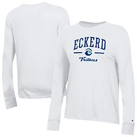 Women's Champion  White Eckerd Tritons Core Long Sleeve T-Shirt