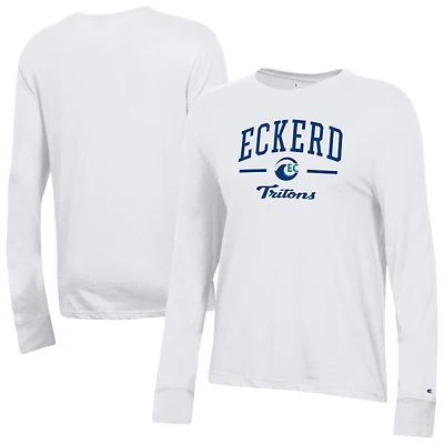 Women's Champion  White Eckerd Tritons Core Long Sleeve T-Shirt