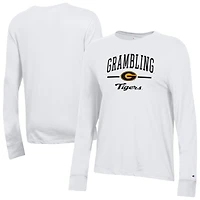 Women's Champion  White Grambling Tigers Core Long Sleeve T-Shirt