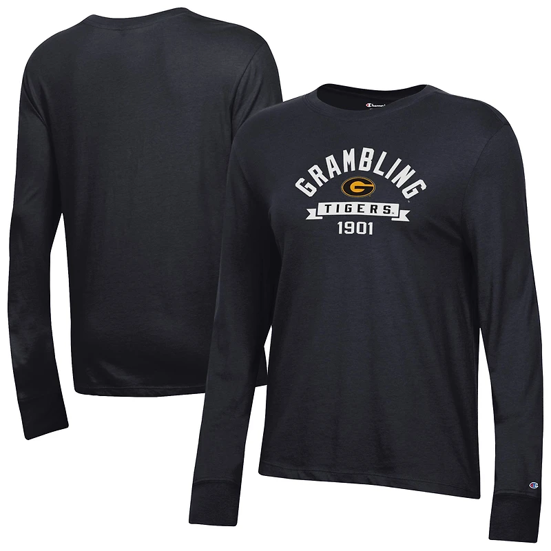 Women's Champion  Black Grambling Tigers Core Long Sleeve T-Shirt