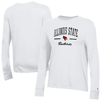 Women's Champion  White Illinois State Redbirds Core Long Sleeve T-Shirt