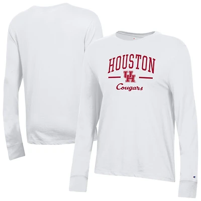 Women's Champion  White Houston Cougars Core Long Sleeve T-Shirt