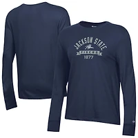 Women's Champion  Navy Jackson State Tigers Core Long Sleeve T-Shirt