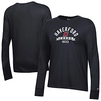 Women's Champion  Black Haverford College Core Long Sleeve T-Shirt