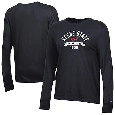 Women's Champion  Black Keene State Owls Core Long Sleeve T-Shirt