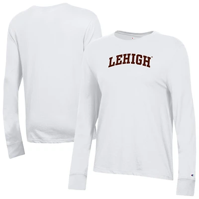 Women's Champion  White Lehigh Mountain Hawks Core Long Sleeve T-Shirt