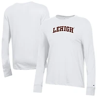 Women's Champion  White Lehigh Mountain Hawks Core Long Sleeve T-Shirt