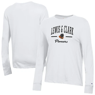 Women's Champion  White Lewis & Clark College Pioneers Core Long Sleeve T-Shirt