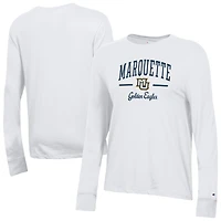 Women's Champion  White Marquette Golden Eagles Core Long Sleeve T-Shirt