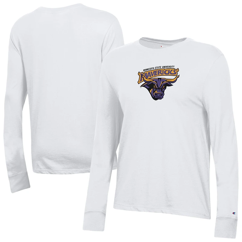 Women's Champion  White Minnesota State University, Mankato Core Long Sleeve T-Shirt