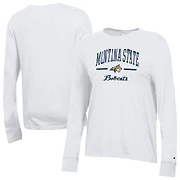 Women's Champion  White Montana State Bobcats Core Long Sleeve T-Shirt