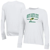 Women's Champion  White NDSU Bison Core Long Sleeve T-Shirt