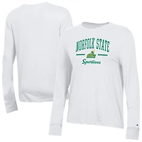 Women's Champion  White Norfolk State Spartans Core Long Sleeve T-Shirt