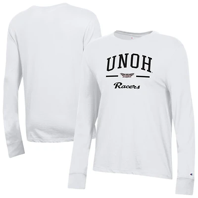 Women's Champion  White Northwestern Ohio Racers Core Long Sleeve T-Shirt