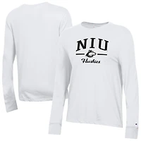 Women's Champion  White Northern Illinois Huskies Core Long Sleeve T-Shirt