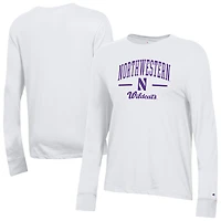 Women's Champion  White Northwestern Wildcats Core Long Sleeve T-Shirt