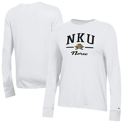 Women's Champion  White Northern Kentucky University Norse Core Long Sleeve T-Shirt