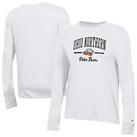 Women's Champion  White Ohio Northern Polar Bears Core Long Sleeve T-Shirt