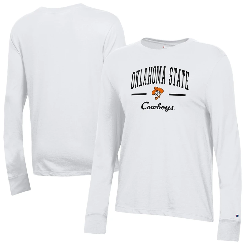 Women's Champion  White Oklahoma State Cowboys Core Long Sleeve T-Shirt