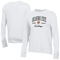 Women's Champion  White Oklahoma State Cowboys Core Long Sleeve T-Shirt