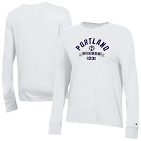 Women's Champion  White Portland Pilots Core Long Sleeve T-Shirt