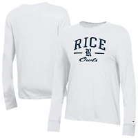 Women's Champion  White Rice Owls Core Long Sleeve T-Shirt