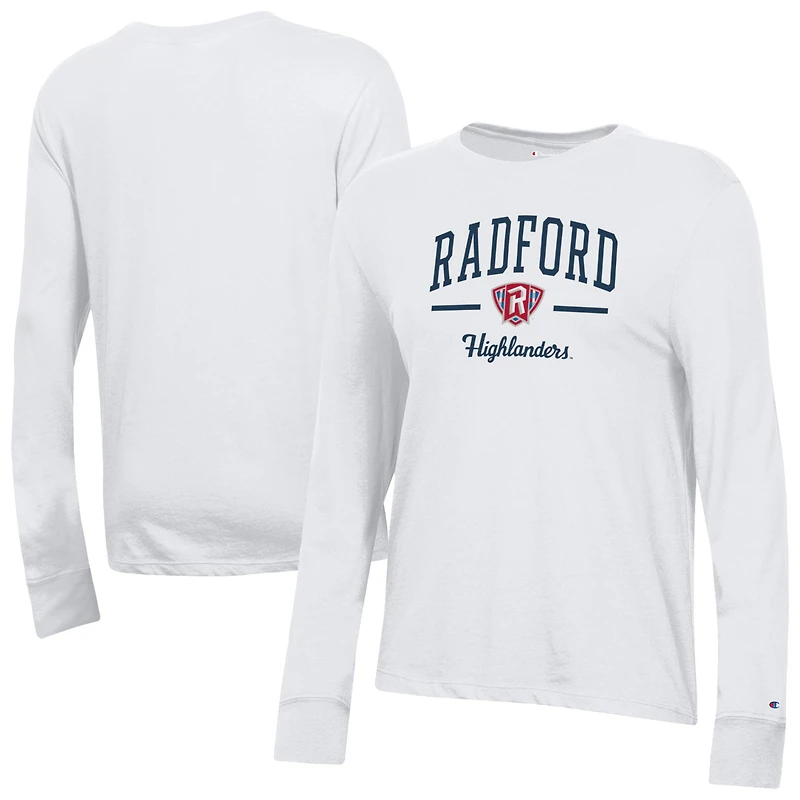Women's Champion  White Radford Highlanders Core Long Sleeve T-Shirt
