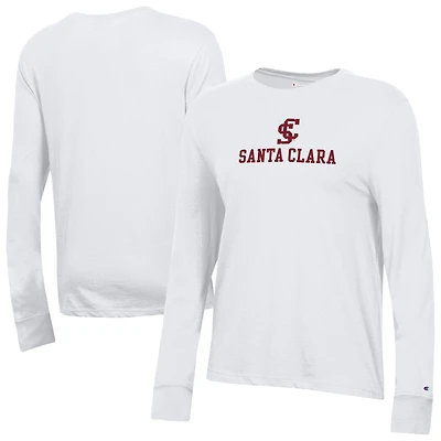 Women's Champion  White Santa Clara Broncos Core Long Sleeve T-Shirt