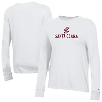 Women's Champion  White Santa Clara Broncos Core Long Sleeve T-Shirt