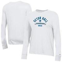 Women's Champion  White Seton Hall Pirates Core Long Sleeve T-Shirt