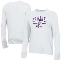 Women's Champion  White Sewanee Tigers Core Long Sleeve T-Shirt