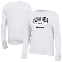 Women's Champion  White Southern Oregon Raiders Core Long Sleeve T-Shirt