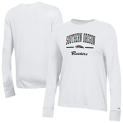 Women's Champion White Southern Oregon Raiders Core Long Sleeve T-Shirt