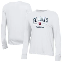 Women's Champion  White St. John's Red Storm Core Long Sleeve T-Shirt